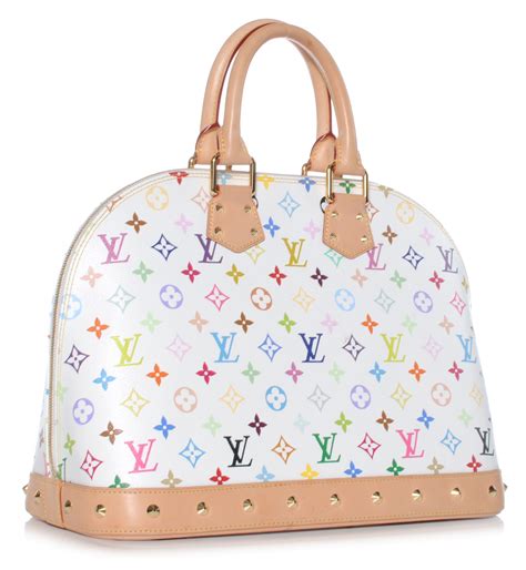 louis vuitton alma multicolor white|Louis Vuitton galliera sizes.